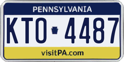 PA license plate KTO4487
