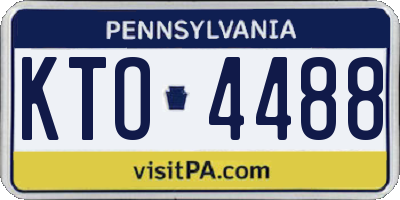 PA license plate KTO4488