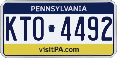 PA license plate KTO4492