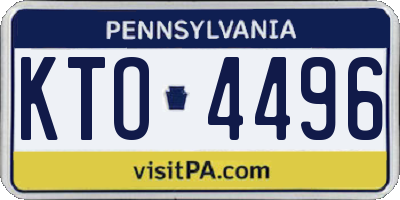 PA license plate KTO4496