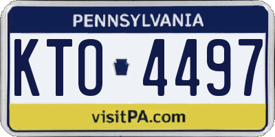 PA license plate KTO4497