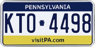 PA license plate KTO4498