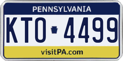 PA license plate KTO4499