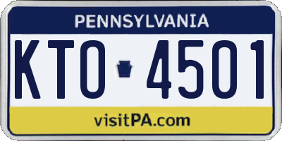 PA license plate KTO4501