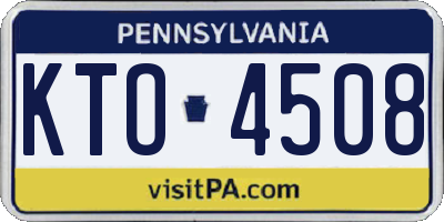 PA license plate KTO4508