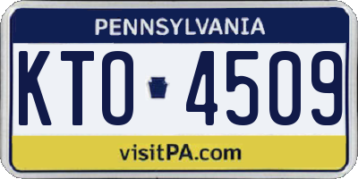 PA license plate KTO4509