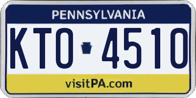 PA license plate KTO4510