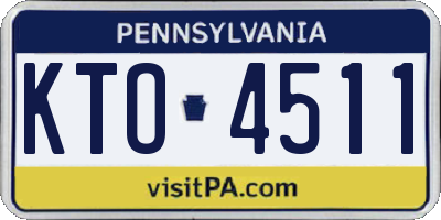 PA license plate KTO4511