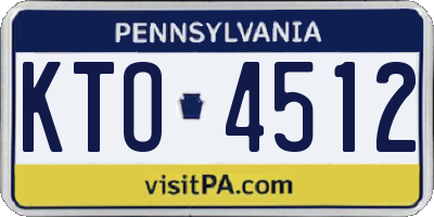 PA license plate KTO4512