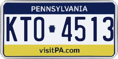 PA license plate KTO4513