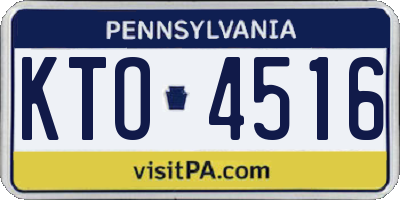 PA license plate KTO4516