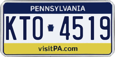 PA license plate KTO4519