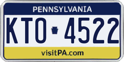PA license plate KTO4522