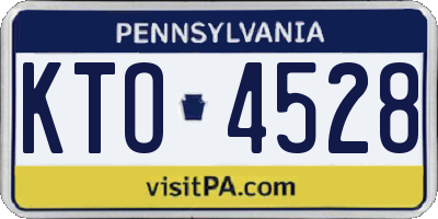 PA license plate KTO4528