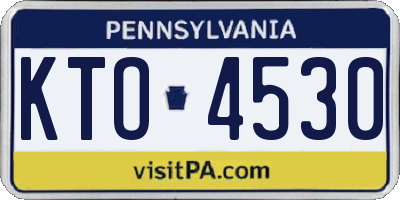 PA license plate KTO4530