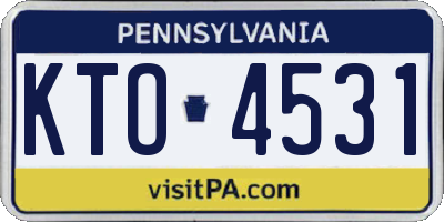 PA license plate KTO4531