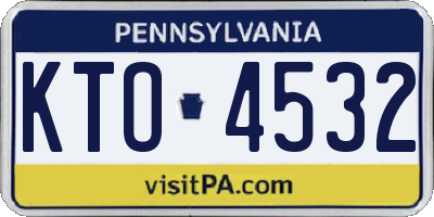 PA license plate KTO4532