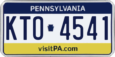 PA license plate KTO4541