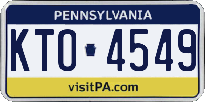 PA license plate KTO4549