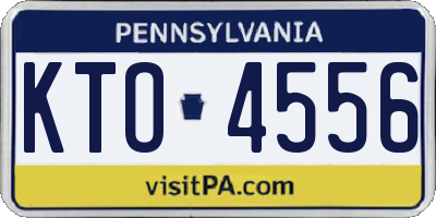 PA license plate KTO4556