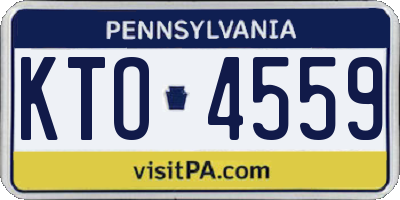 PA license plate KTO4559