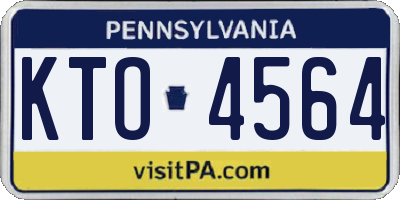 PA license plate KTO4564