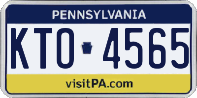 PA license plate KTO4565