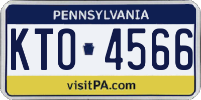 PA license plate KTO4566
