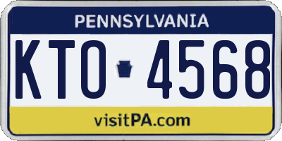 PA license plate KTO4568