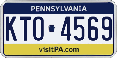 PA license plate KTO4569