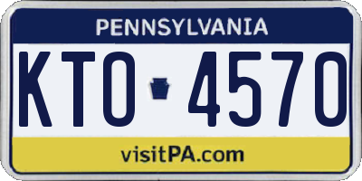 PA license plate KTO4570