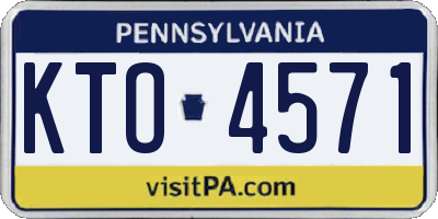 PA license plate KTO4571
