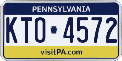 PA license plate KTO4572