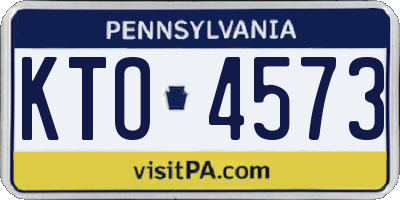 PA license plate KTO4573