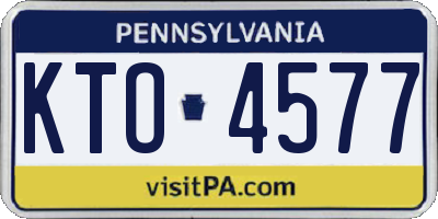 PA license plate KTO4577
