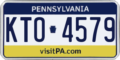 PA license plate KTO4579