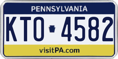 PA license plate KTO4582