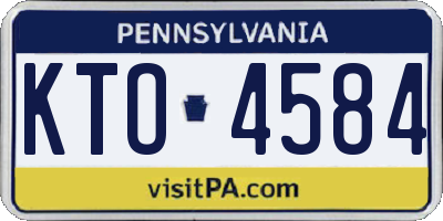 PA license plate KTO4584