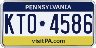 PA license plate KTO4586