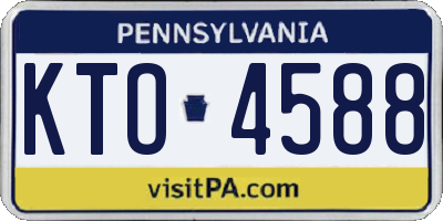 PA license plate KTO4588