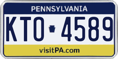 PA license plate KTO4589