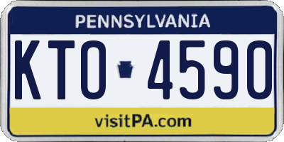 PA license plate KTO4590