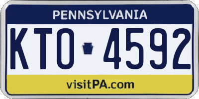 PA license plate KTO4592