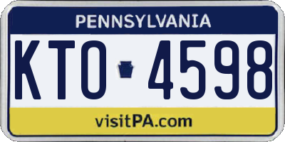 PA license plate KTO4598