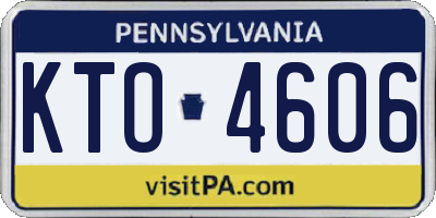 PA license plate KTO4606