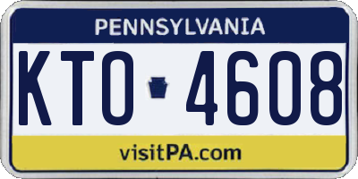 PA license plate KTO4608