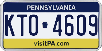 PA license plate KTO4609