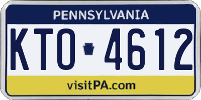 PA license plate KTO4612