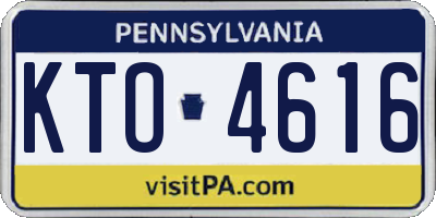 PA license plate KTO4616