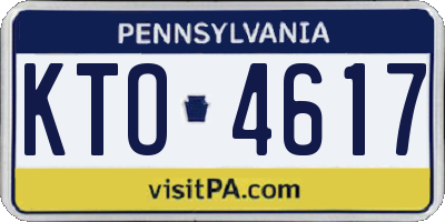 PA license plate KTO4617